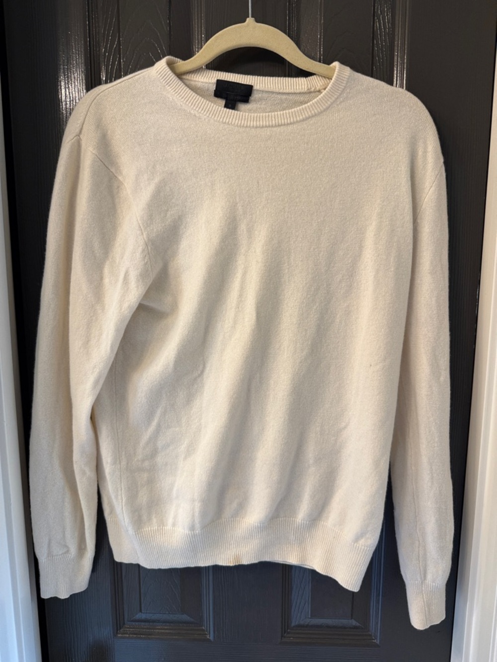J. Crew 100% Cashmere Crewneck Sweater in Cream